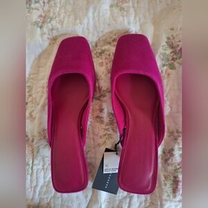 Bershka Velvet Mules